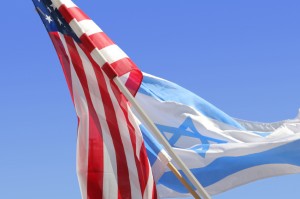 American Israeli flags