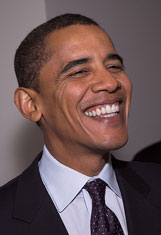obama smiling