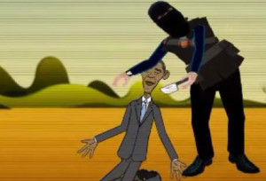 obama beheading cartoon